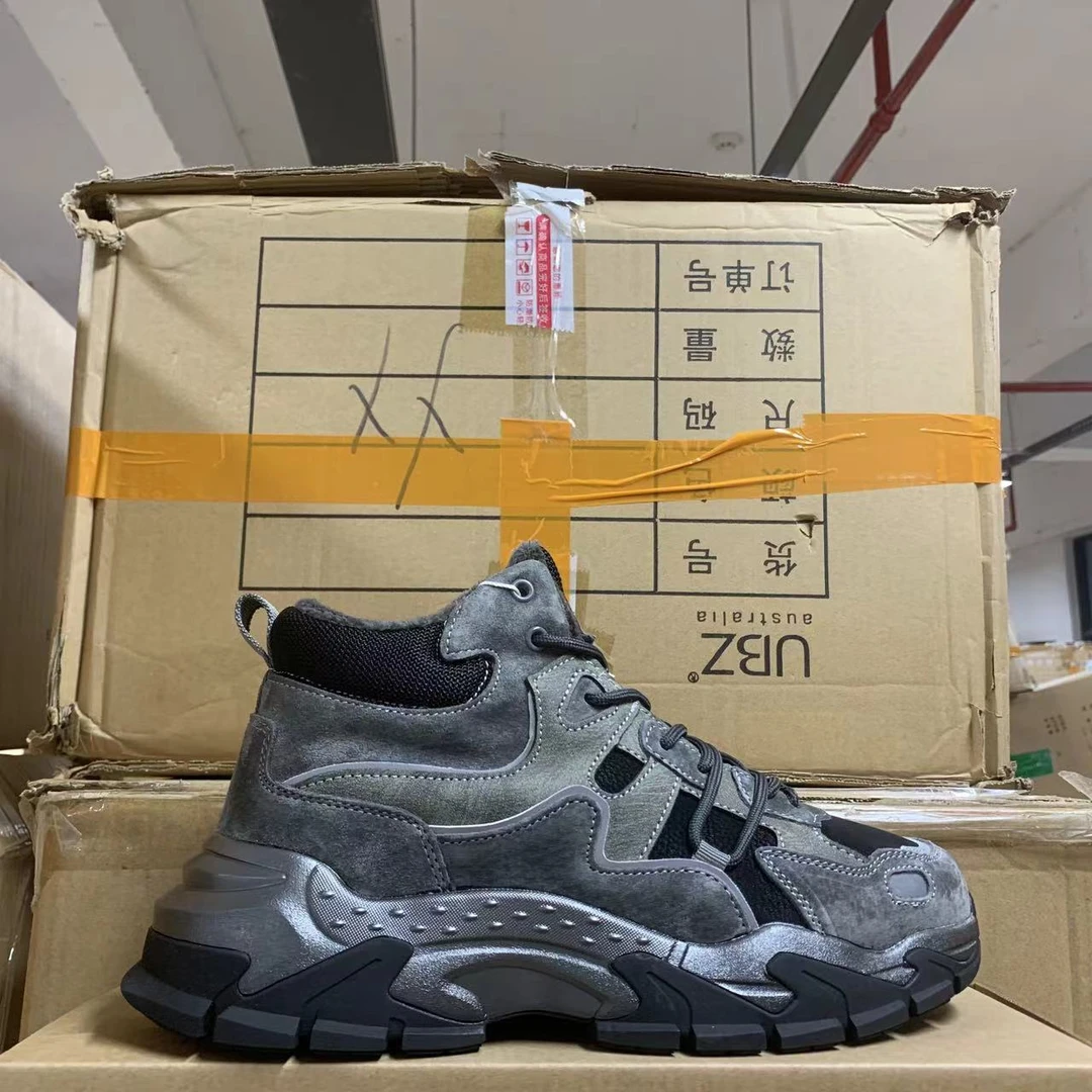 D363（偏小一码）男鞋 冬季新款中帮加绒轻便舒适休闲运动鞋-2仓