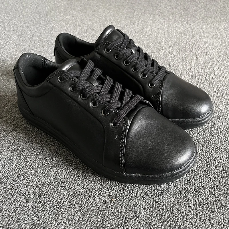 D190（运动码）男女款 黑色时尚舒适低帮轻便系带板鞋休闲鞋1仓