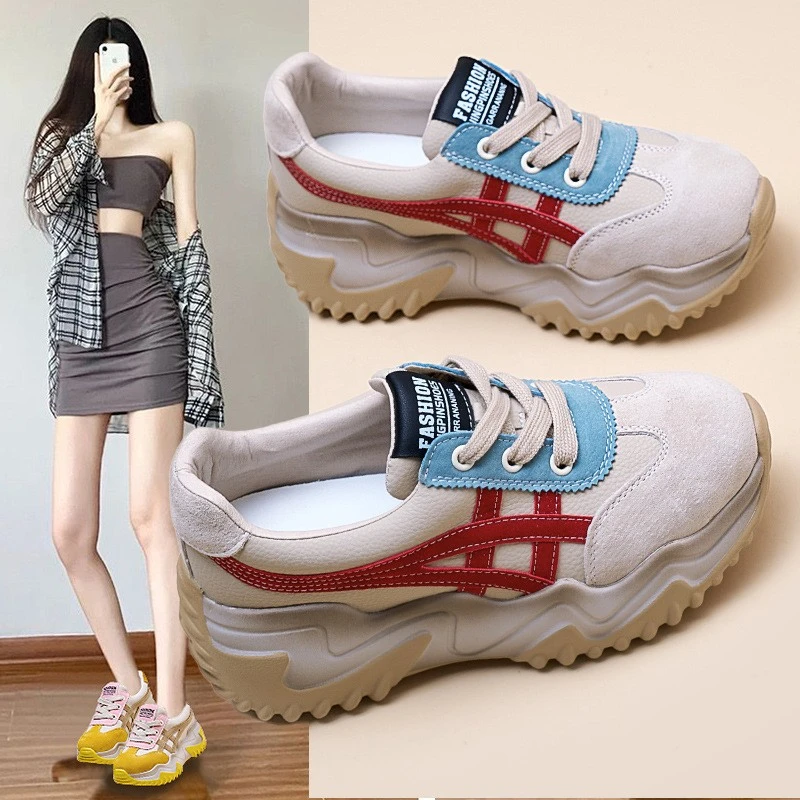 高档内增高老爹鞋女2025春夏新款厚底女跑步休闲百搭透气运动女鞋