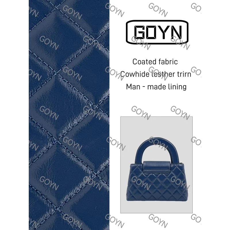 GOYN手工真皮女包想蓝色小手提 0247