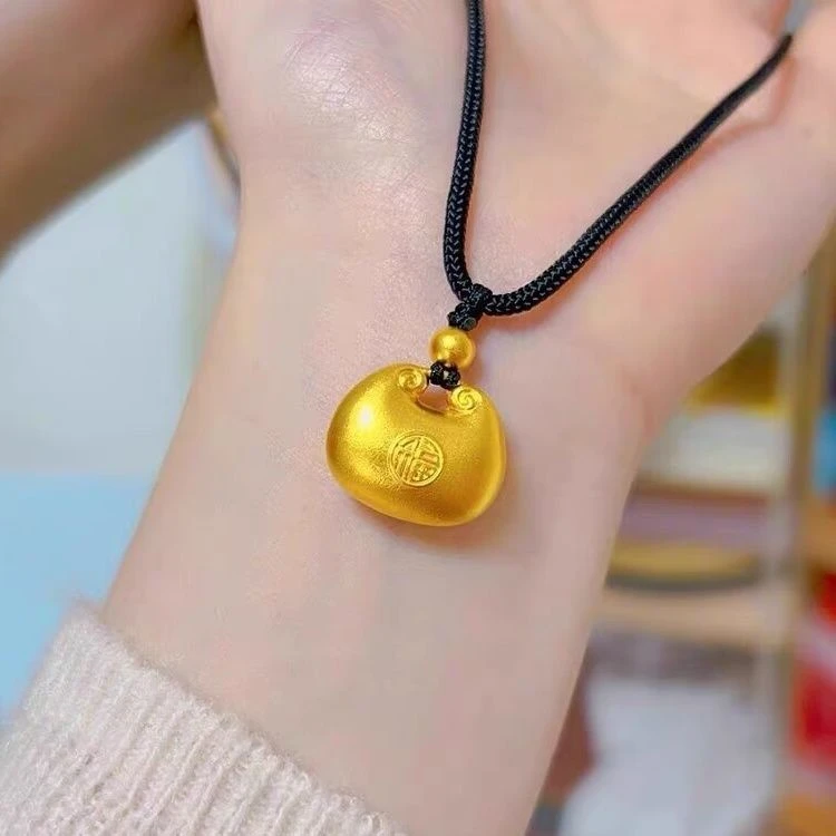 合金吊坠 精品高货大胖福吊坠19g送黑色编绳