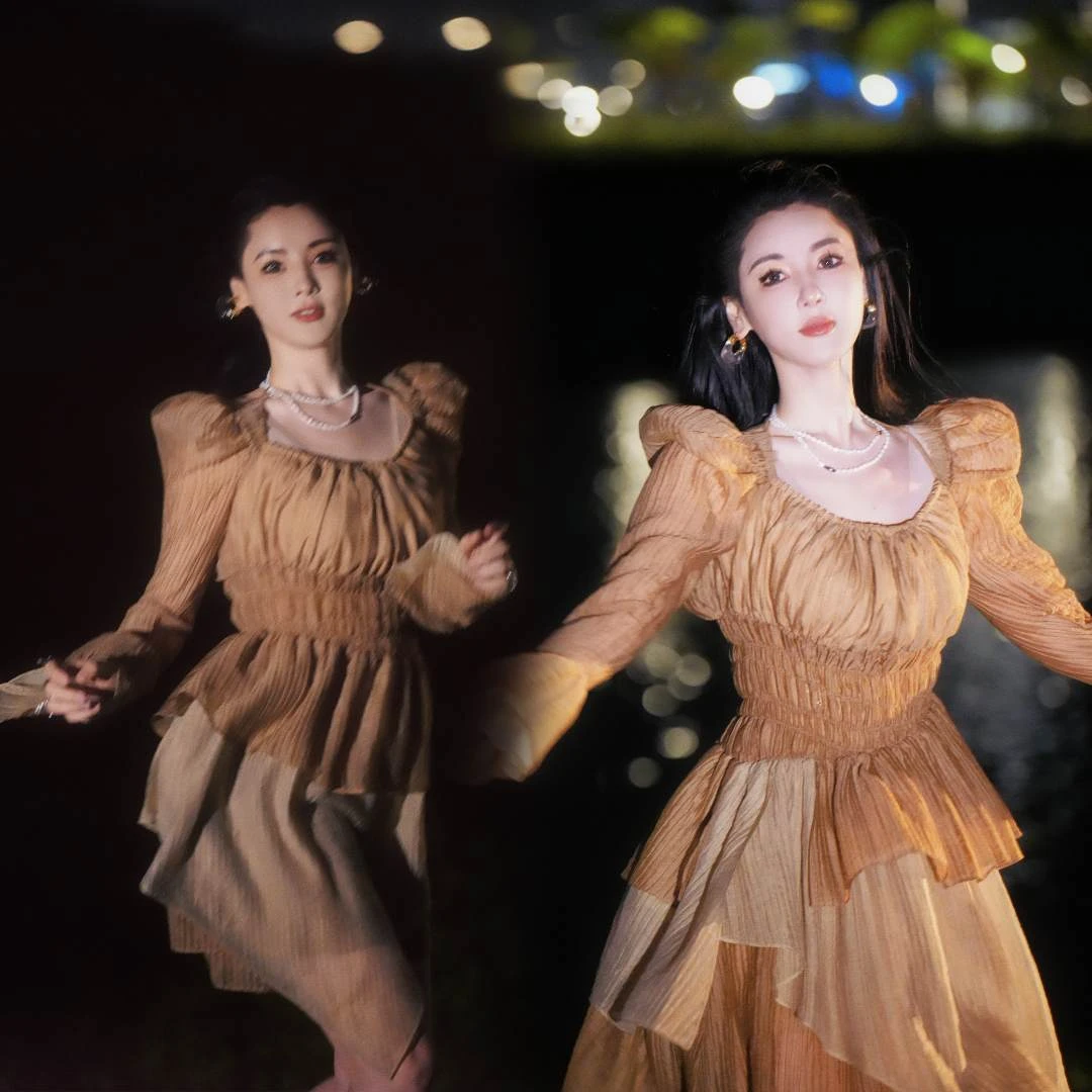 【B99官方旗舰店】女士气质法式甜美设计款春夏连衣裙DJWDS35780-B