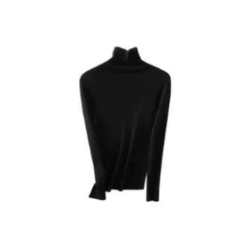 【B99官方旗舰店】女士时尚设计款无缝两翻领毛衣-24NGW024