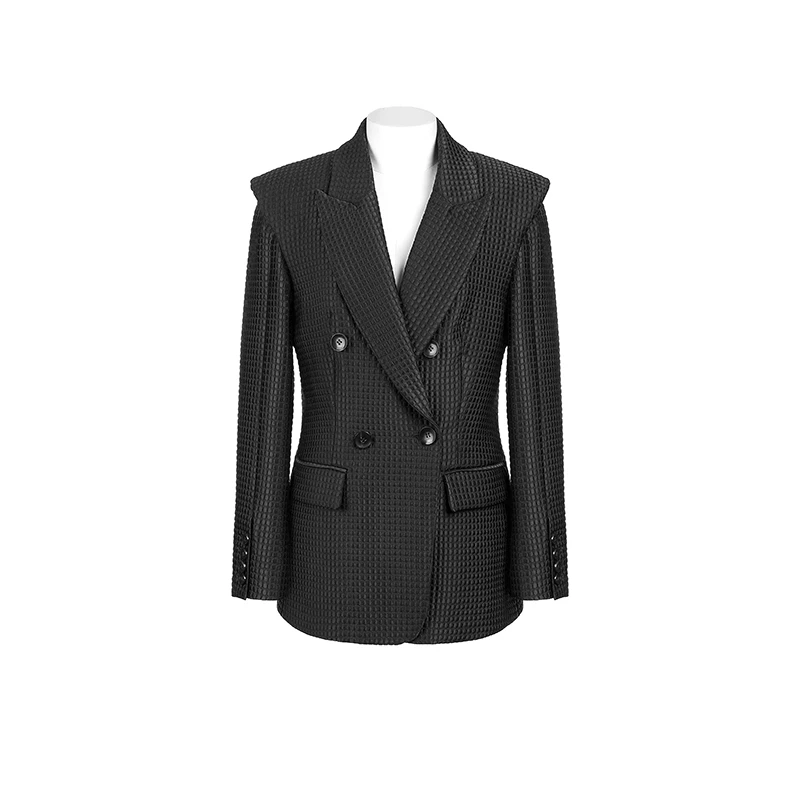 【B99官方旗舰店】女装时尚气质条纹设计师款休闲外套WFSCA23019