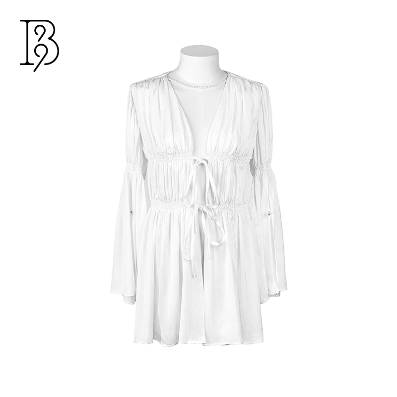 【B99官方旗舰店】女士时尚气质显瘦淡雅春秋连衣裙DJWCS35791-A