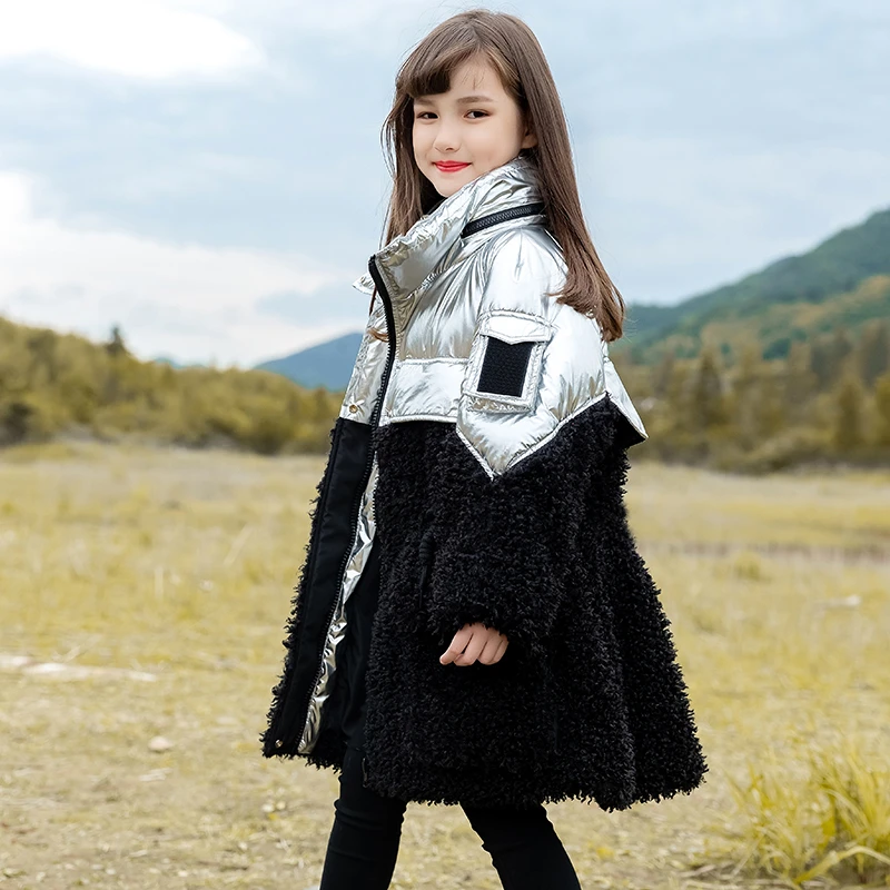 女大童羽绒服2023新款冬装中长款女童加厚洋气外套儿童保暖