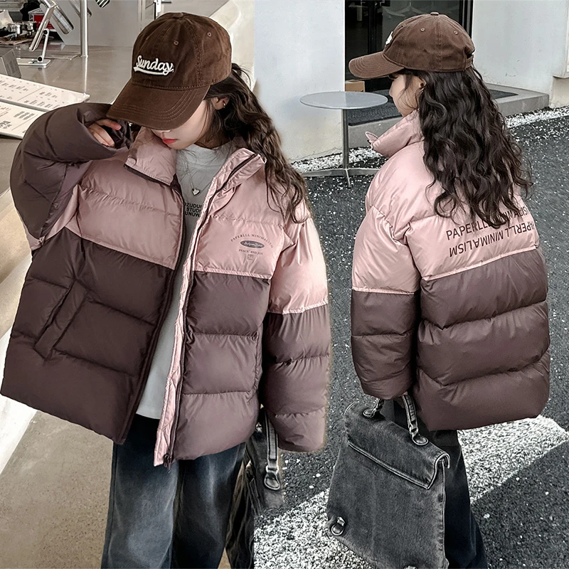 女童羽绒服2023新款洋气冬季加厚短款外套女大童上衣冬装休闲童装