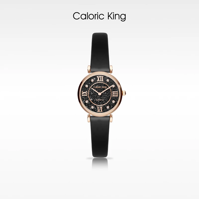 凯卡思Caloric King【满天星】璀璨闪耀黑砂石盘星空手表女款