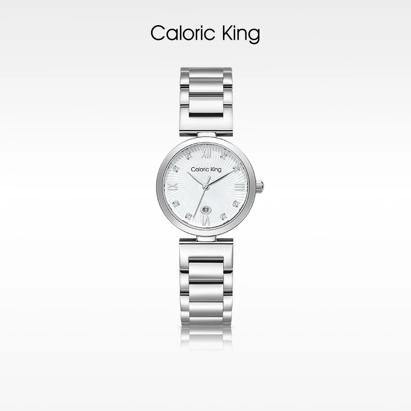 凯卡思Caloric King经典时尚系列母贝设计感表盘女士石英机芯腕表