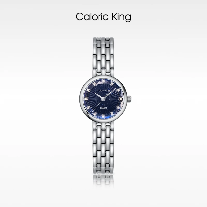 凯卡思Caloric King【蓝晶灵】3D星空小表盘轻奢气质手表镶钻款