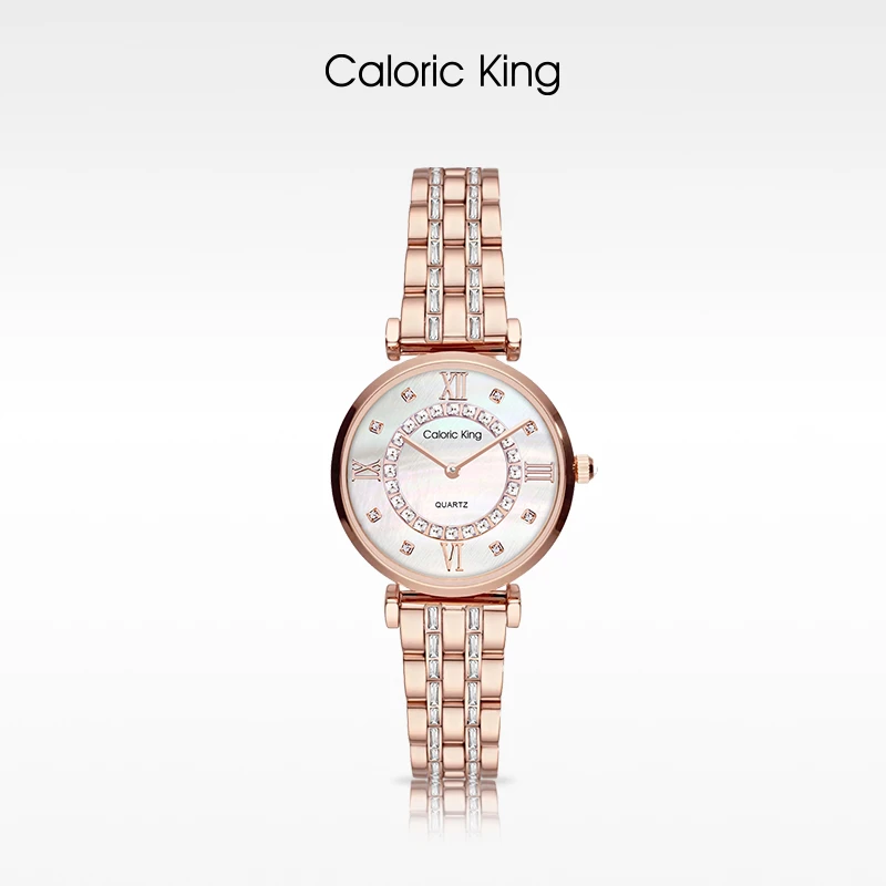 凯卡思Caloric King摩天轮时尚镶钻母贝盘高级女士手表