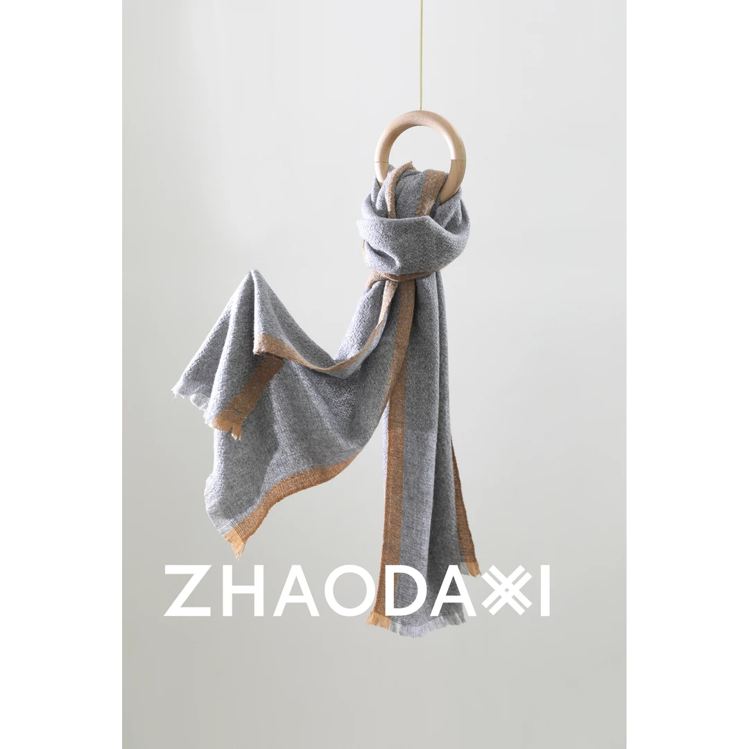 【赵大喜】简约百搭撞色围巾 | 100绵羊毛