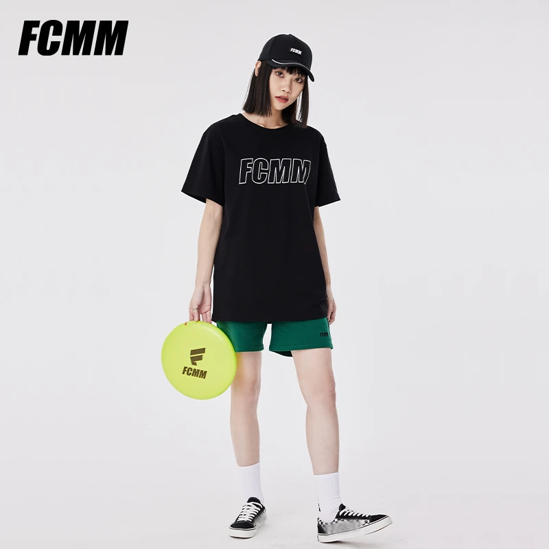 FCMM经典黑色短袖T恤时尚镂空大logo圆领百搭春夏宽松简约FC-2529