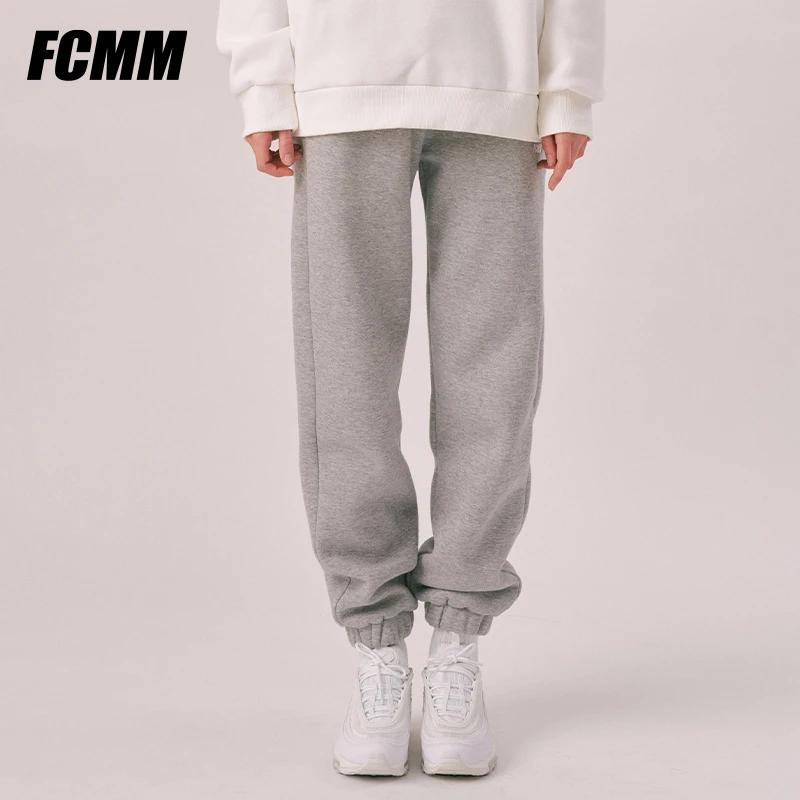 FCMM经典纯色运动风加绒束脚卫裤加厚舒适保暖显瘦裤子FC-6707