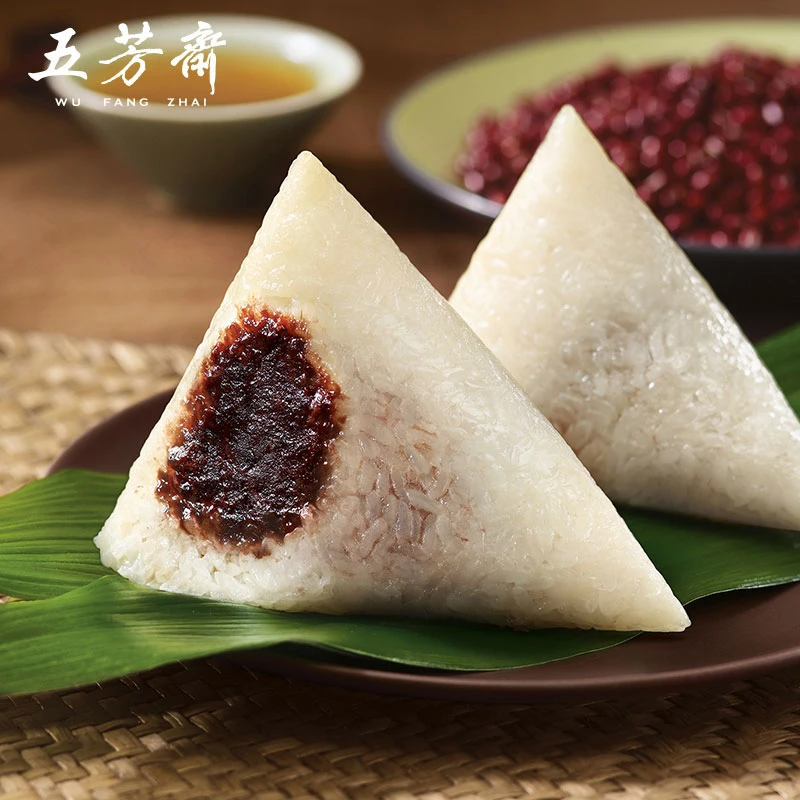 五芳斋甜粽豆沙粽子100克6只真空装嘉兴特产早餐-D