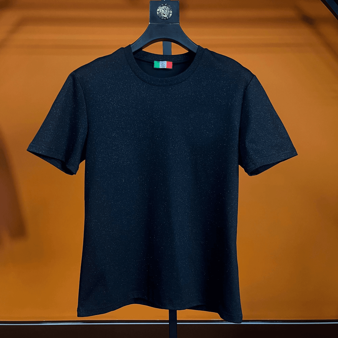 2024新款满天星欧货轻奢时尚男士圆领春夏半袖设计师修身T恤23260