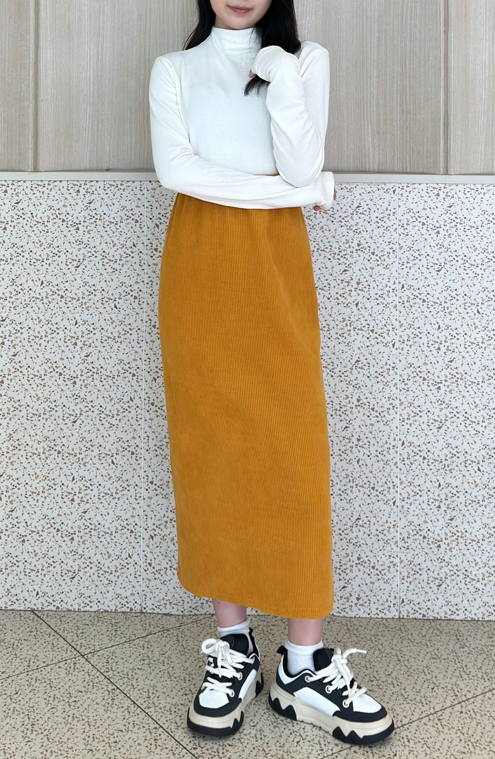 24秋冬款加绒超柔绒半身裙a字高腰显高显瘦百搭中长款包臀裙002-1