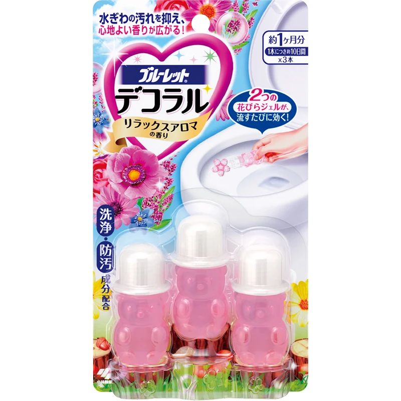 小林制药日本进口洁厕灵凝胶花瓣马桶印花去异味清洁剂芳香剂