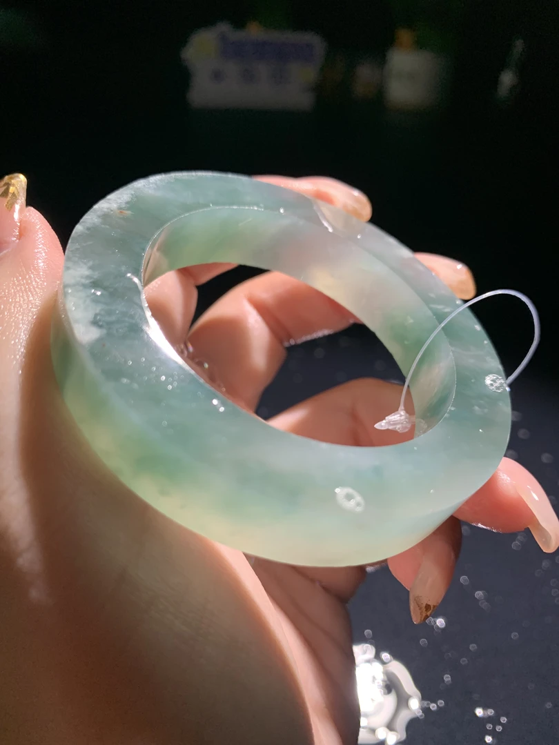 《九月珠宝》天然A货翡翠手镯毛坯定制手镯（私拍不发货）