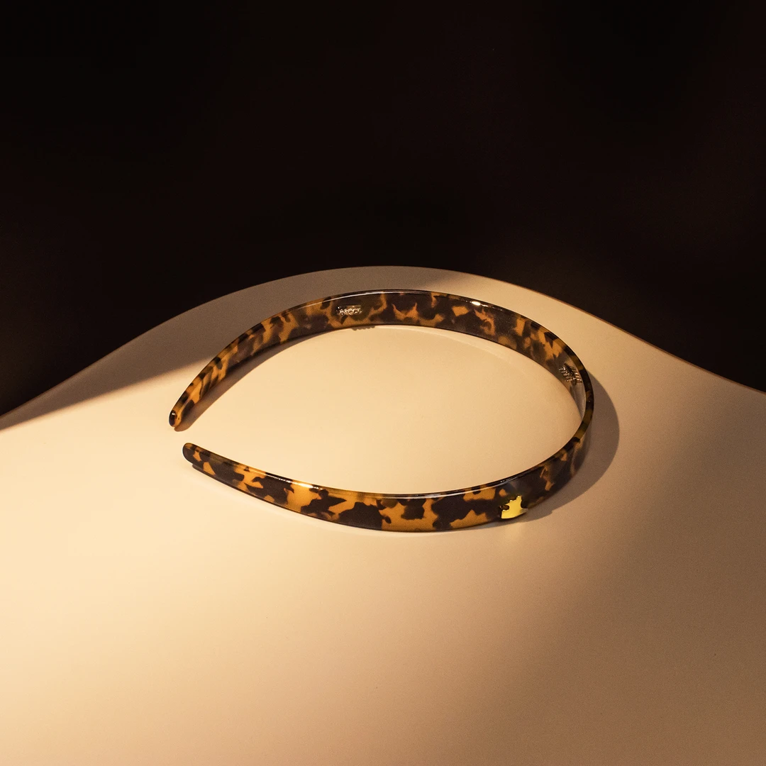 法*【Ag***a】法式玳瑁色小狗经典版型醋酸发箍#0312