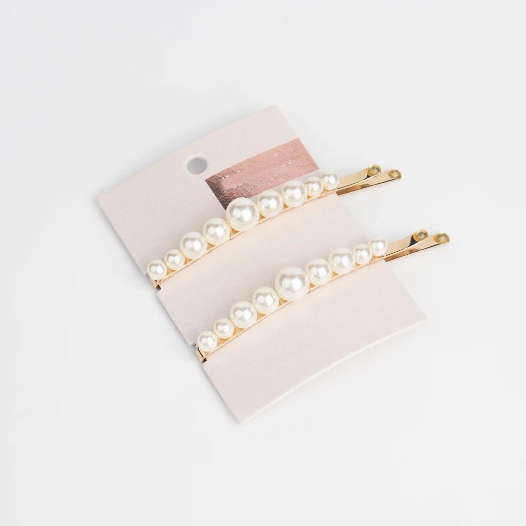 美*【Kitsc*】经典珍珠一字夹#0218