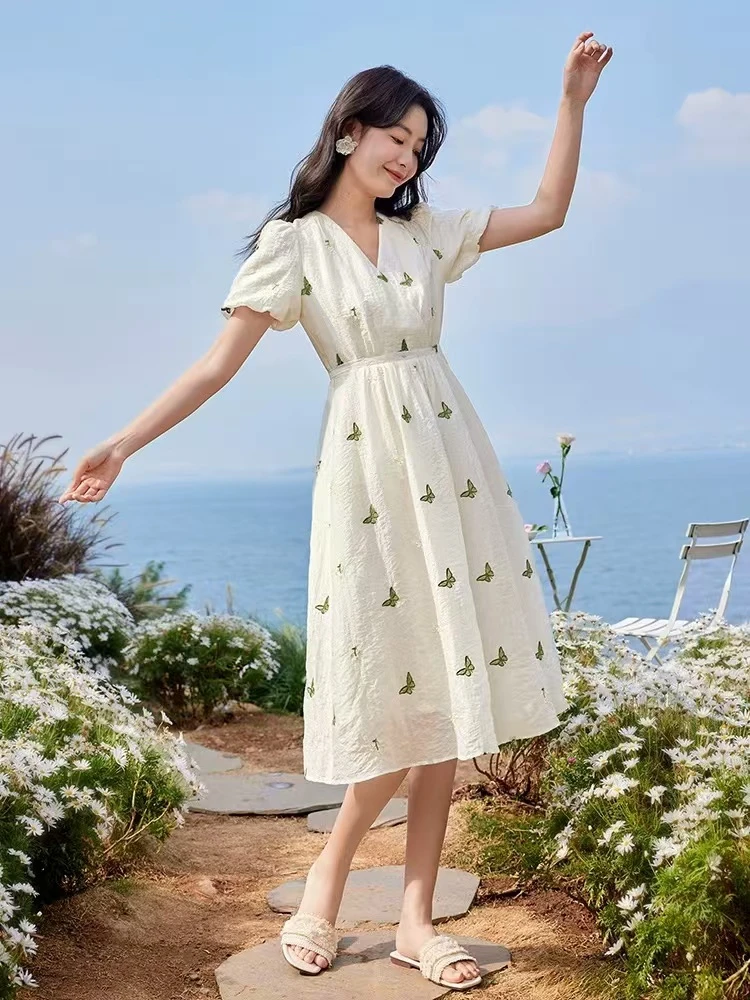 花姐推荐451-460温柔收腰显瘦连衣裙