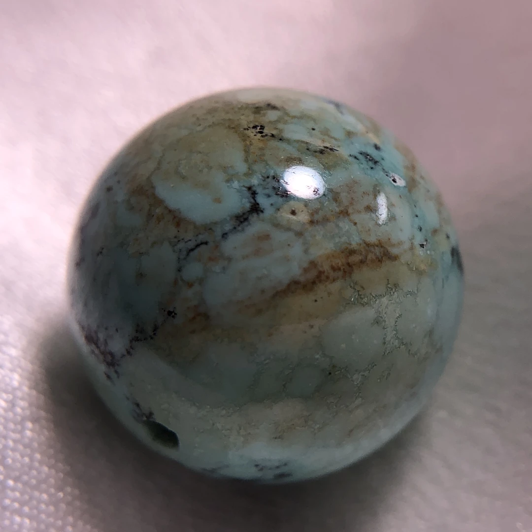 原矿绿松石三彩圆珠19.8mm