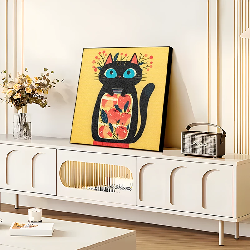 简约儿童房砂岩装饰画 摆画可爱卡通挂画幼儿园多巴胺卡通画6060