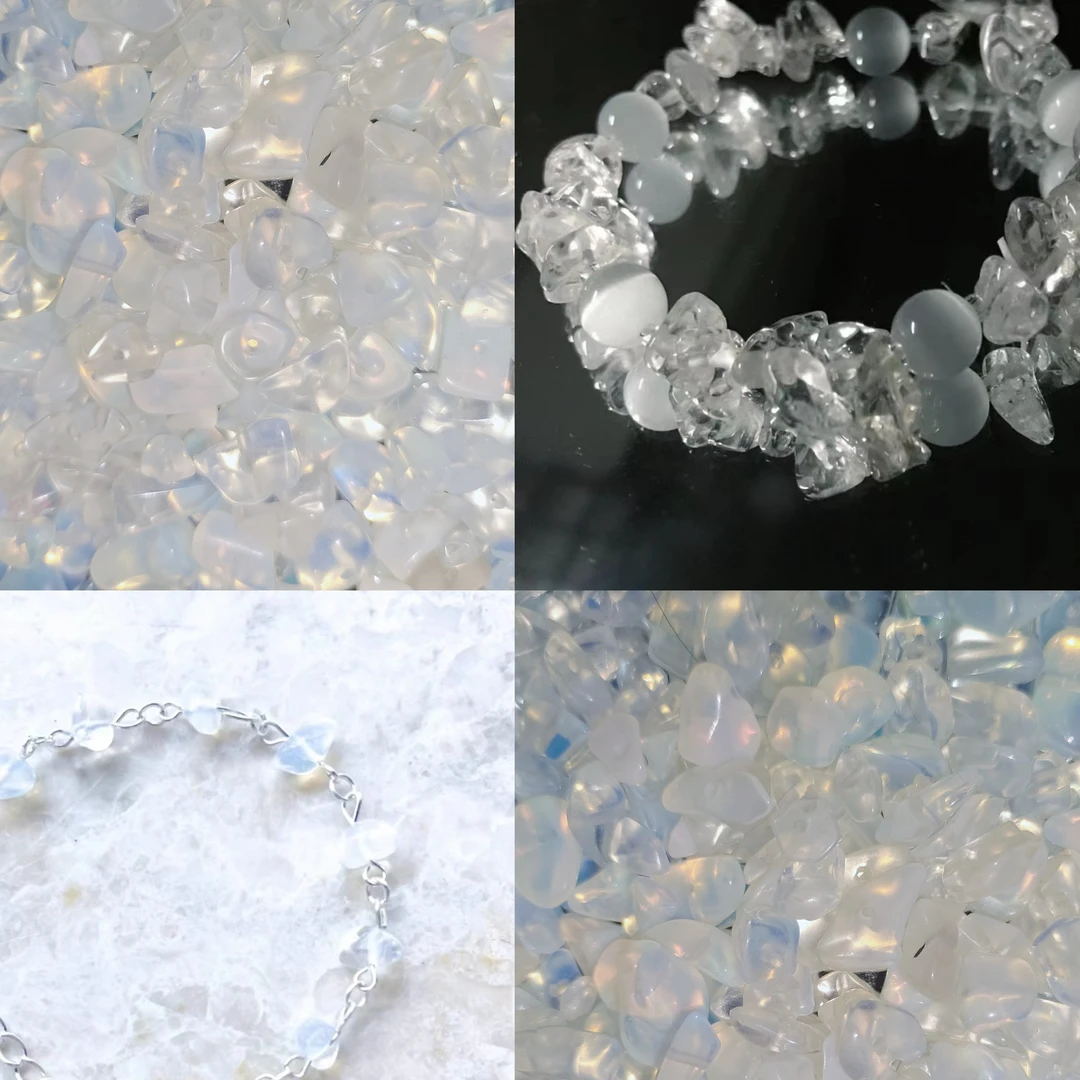 小熊Diy 野野碎石粉晶野石手串虎眼穿珠