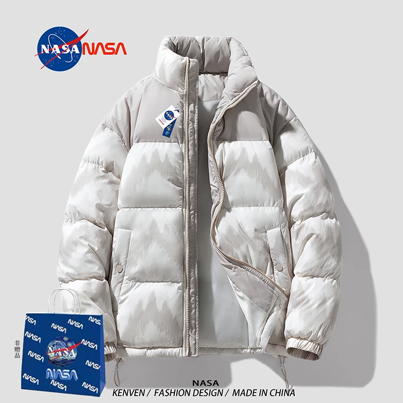 NASA联名加厚棉服男秋冬季短款冬装轻薄情侣冲锋衣棉衣外套