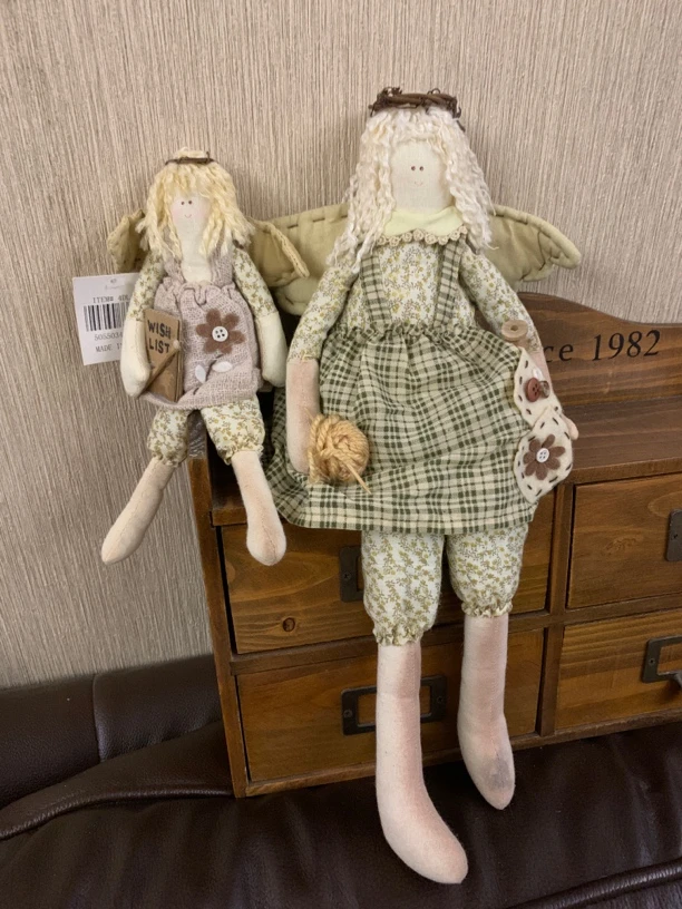中古艺术家手作布娃娃外贸原单手工布娃娃女孩复古毛绒玩具布公仔