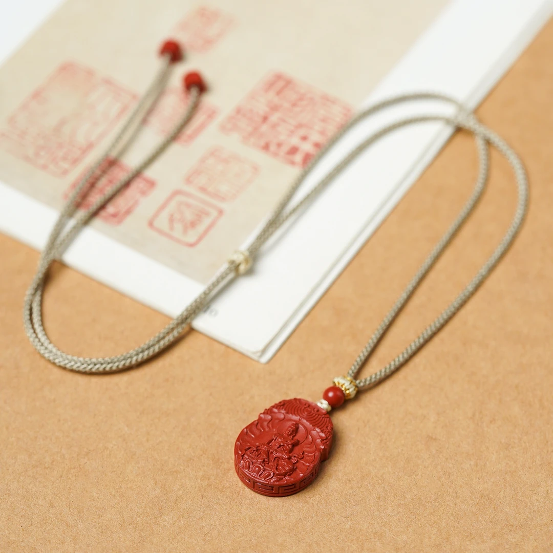 天然辰砂天然辰砂朱砂八大吊坠挂脖手编绳