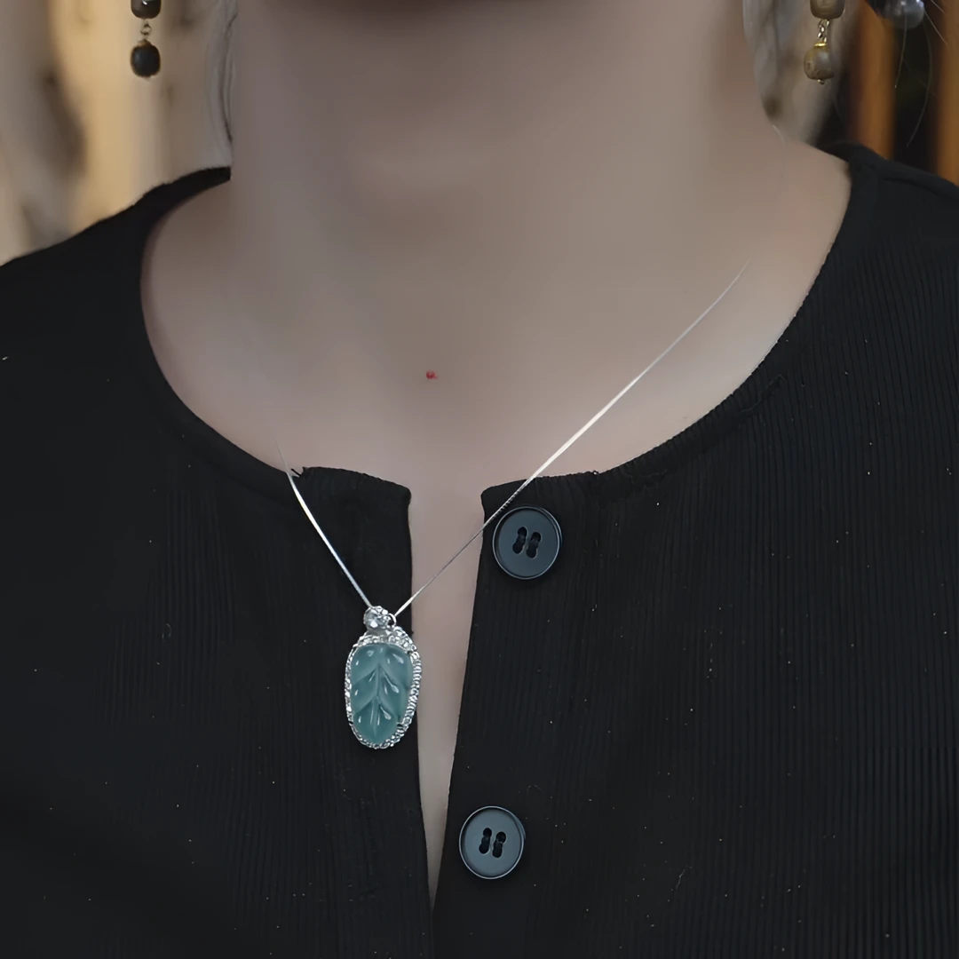 翡翠叶子挂脖@BYB0127