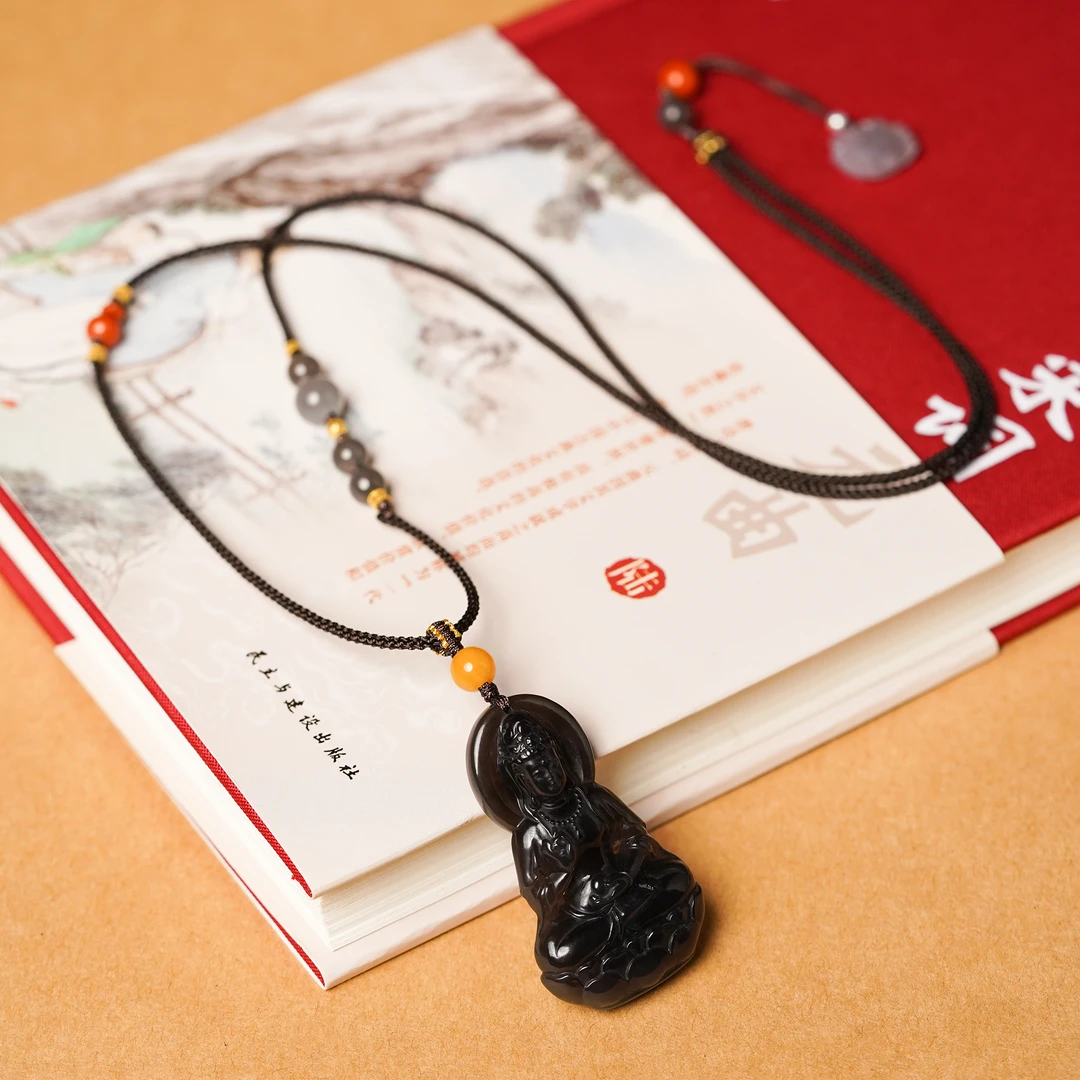 【18K】帝王紫和田玉观音吊坠挂脖文玩好物小众饰品正宗收藏级别