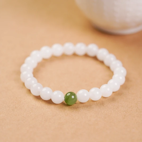 只此青绿·和田玉8MM手串文玩气质轻奢小众百搭国风优雅国潮高贵简