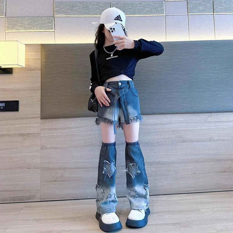 女童爵士舞服装模特走秀潮酷时髦洋气个性套装炸街女孩表演服春秋