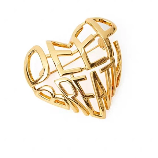 铜合金胸针 网哥弟新胸针最新款2025款高端大气精致胸针字母胸花