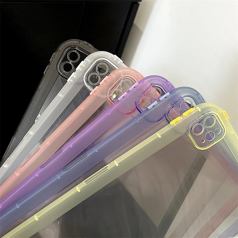 糖果色透明壳Pad air3保护套mini6平板壳10.2寸迷你5硅胶pro11薄7