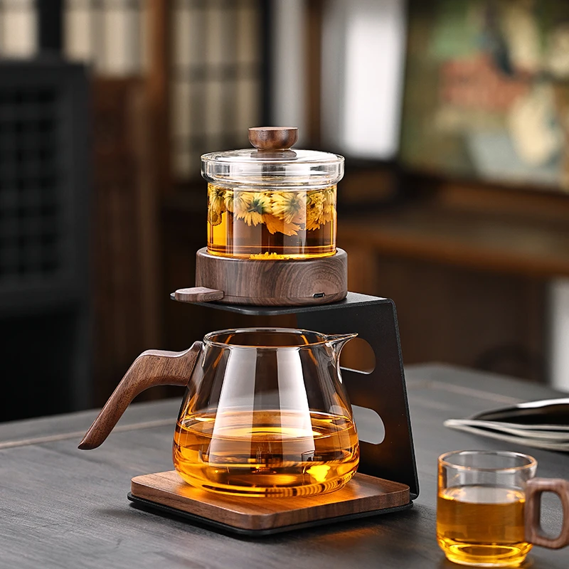 懒人磁吸飘逸杯耐热玻璃泡茶壶茶杯一键茶水分离杯办公室泡茶神器