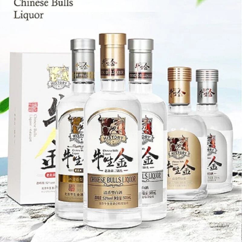 NIUSHENGJIN/牛生金52度清香白酒纯粮酿造6瓶装纯粮食酒52度500ml