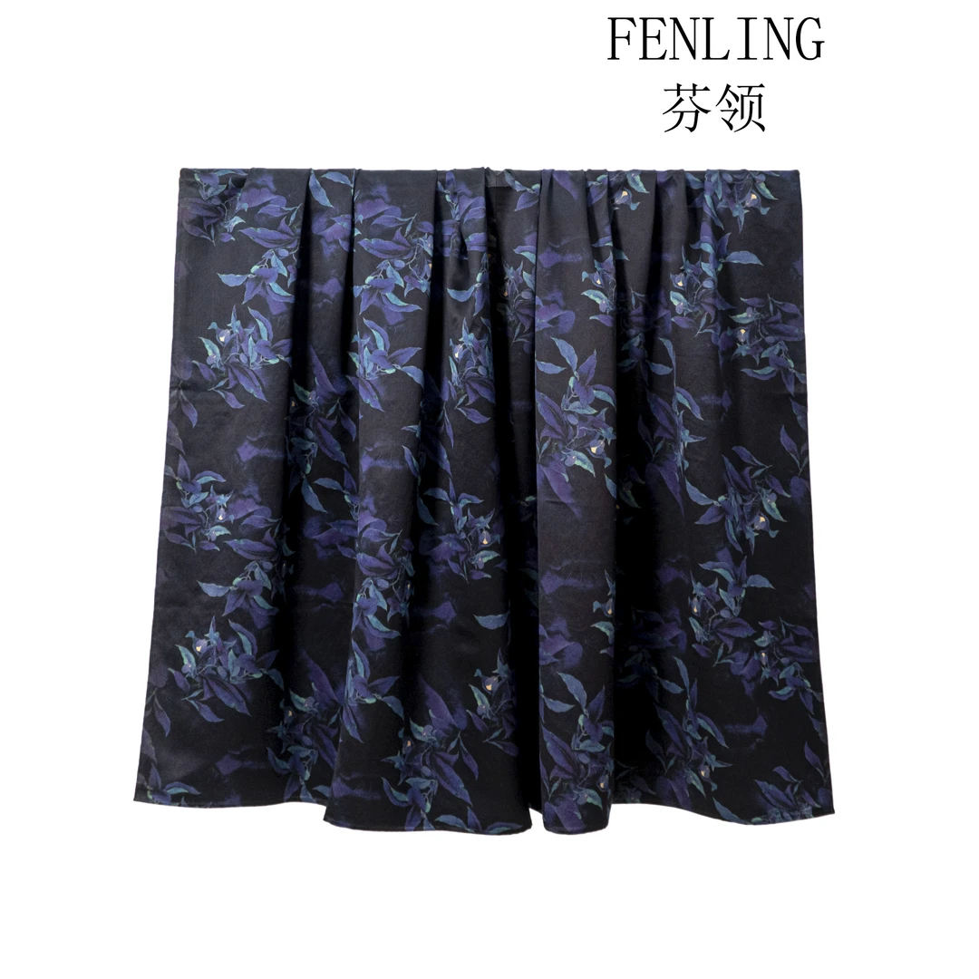 芬领-云楼-桑蚕丝香云纱重磅50姆米老料皮子新中式单床品-CD34