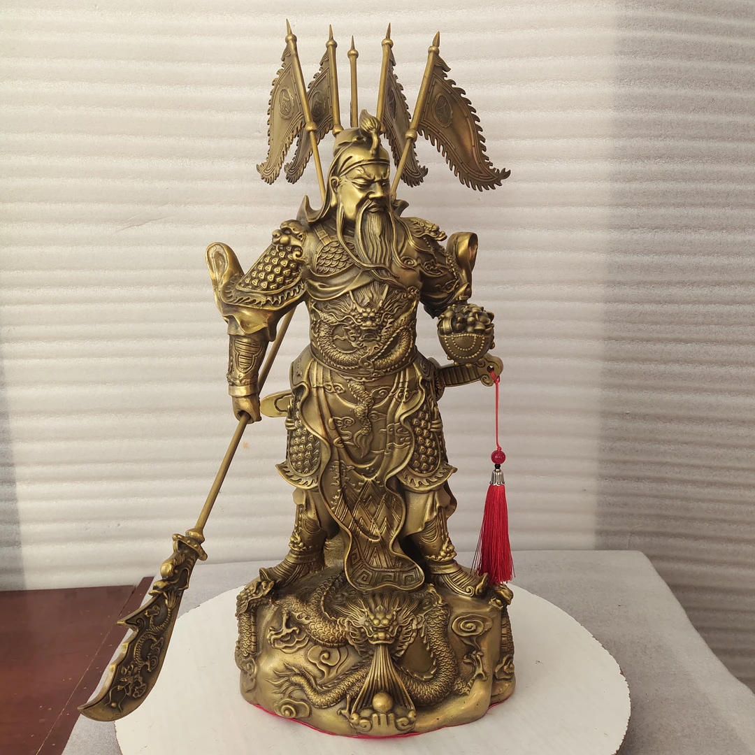 纯铜提刀九龙关公