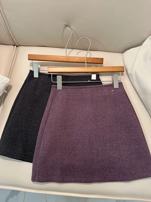 【冬日华尔兹】韩系高腰毛呢半身裙秋冬短裙