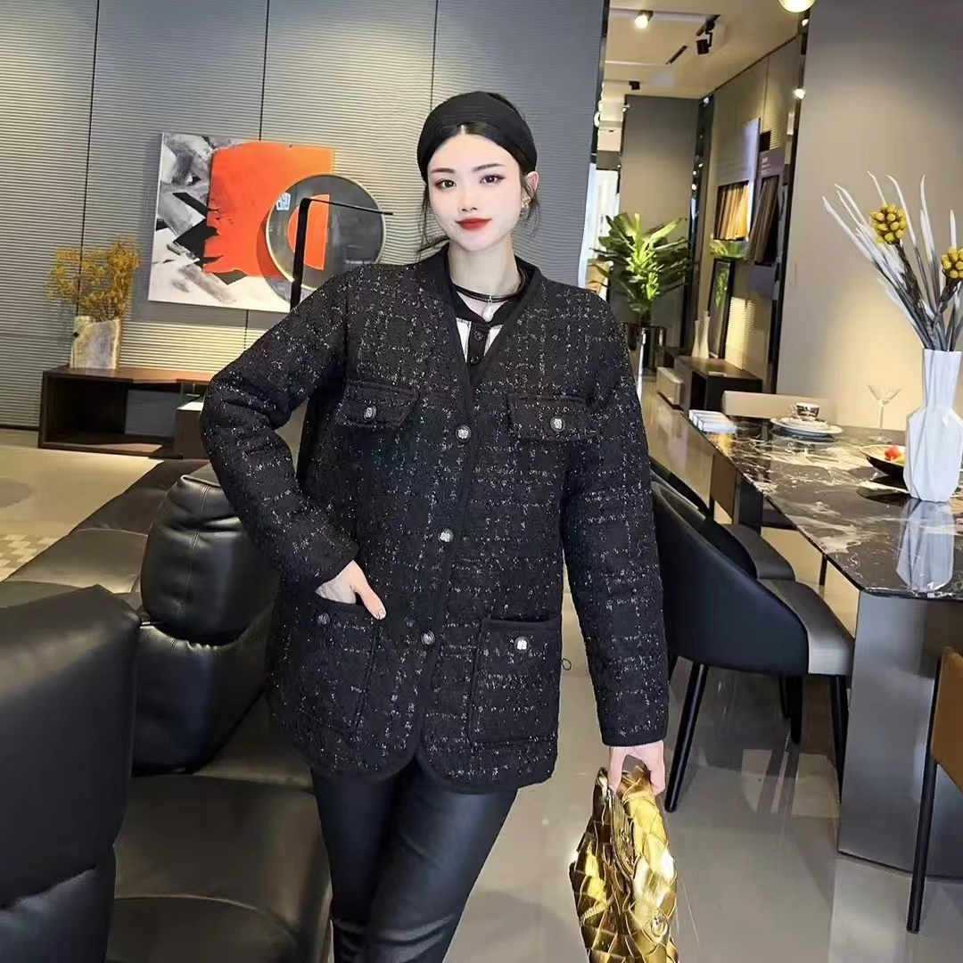 胖胖家*5899新款百搭显瘦加棉小香风外套