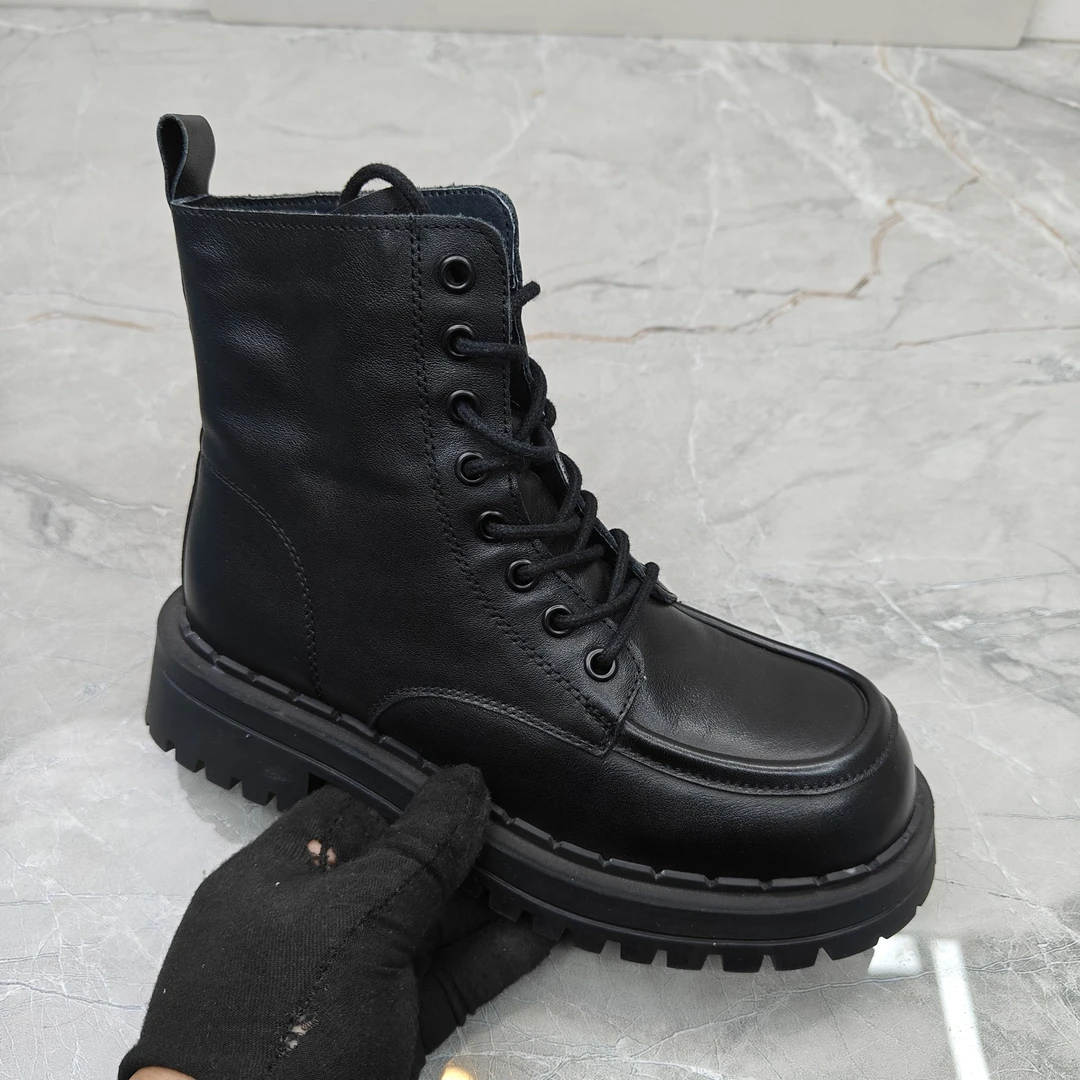 e（孤品）35码粗跟女靴(牛皮)1582-6092