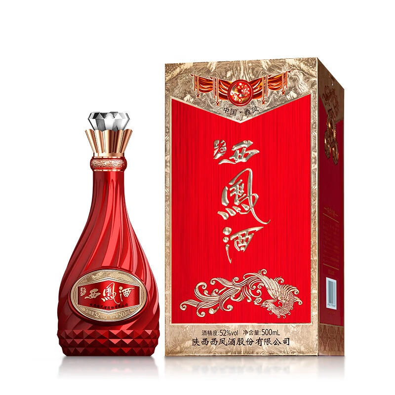西凤52度红色老西凤酒凤香型白酒礼盒装500ML52度