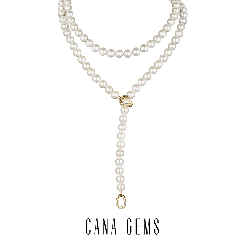 CANA GEMS/凯拿珠宝PD0249多功能珍珠毛衣链金色扣