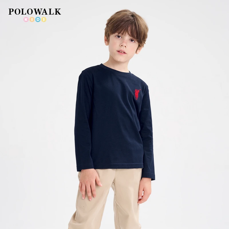 POLOWALK新品儿童圆领长袖T恤B5JW532D0241