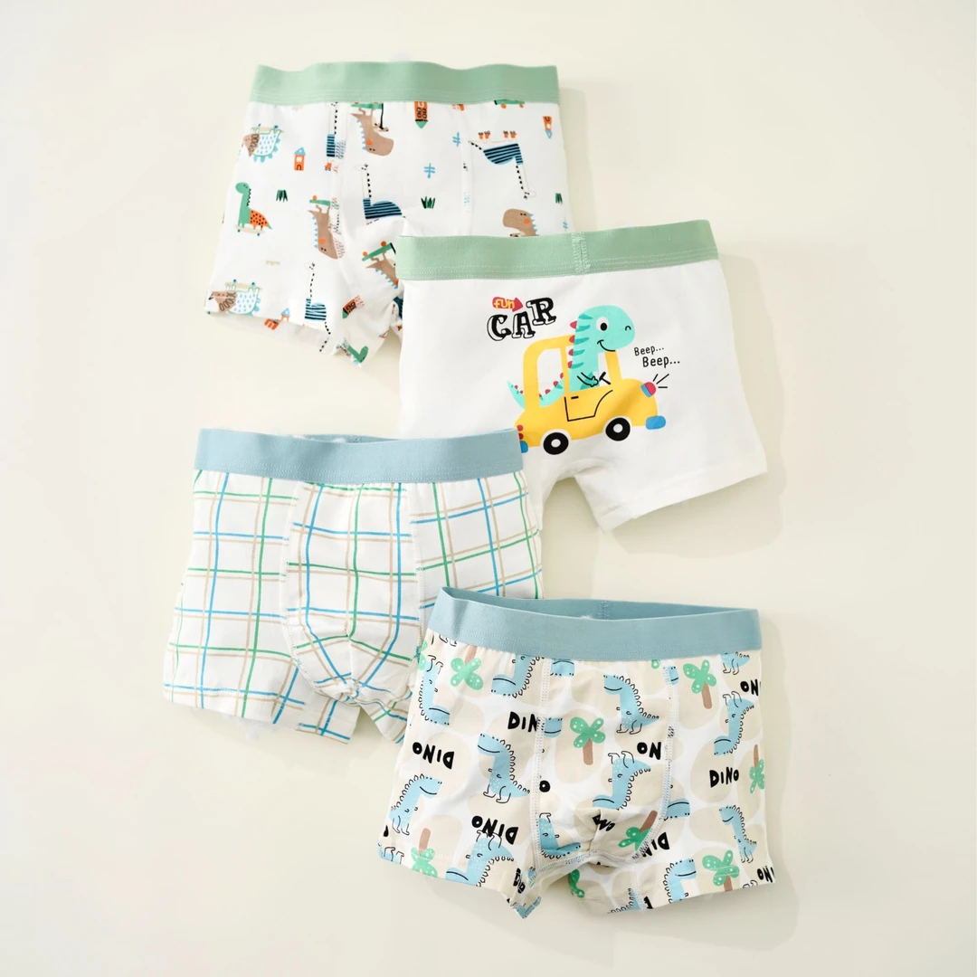 男童内裤A类棉质四角平角儿童中童男孩内裤抑菌透气宝宝平角裤