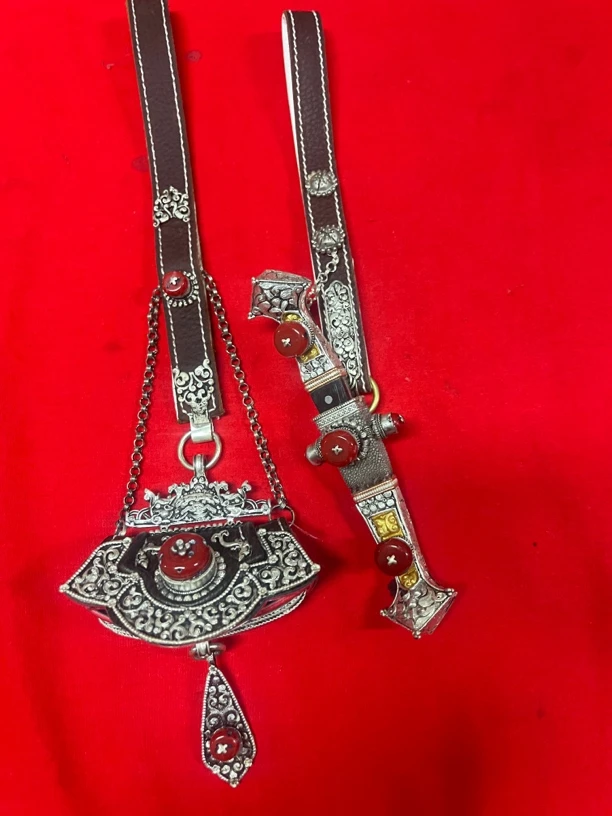 24新款女士藏族特色白铜加银腰链挂件套装搭配时尚百搭超值爆款套